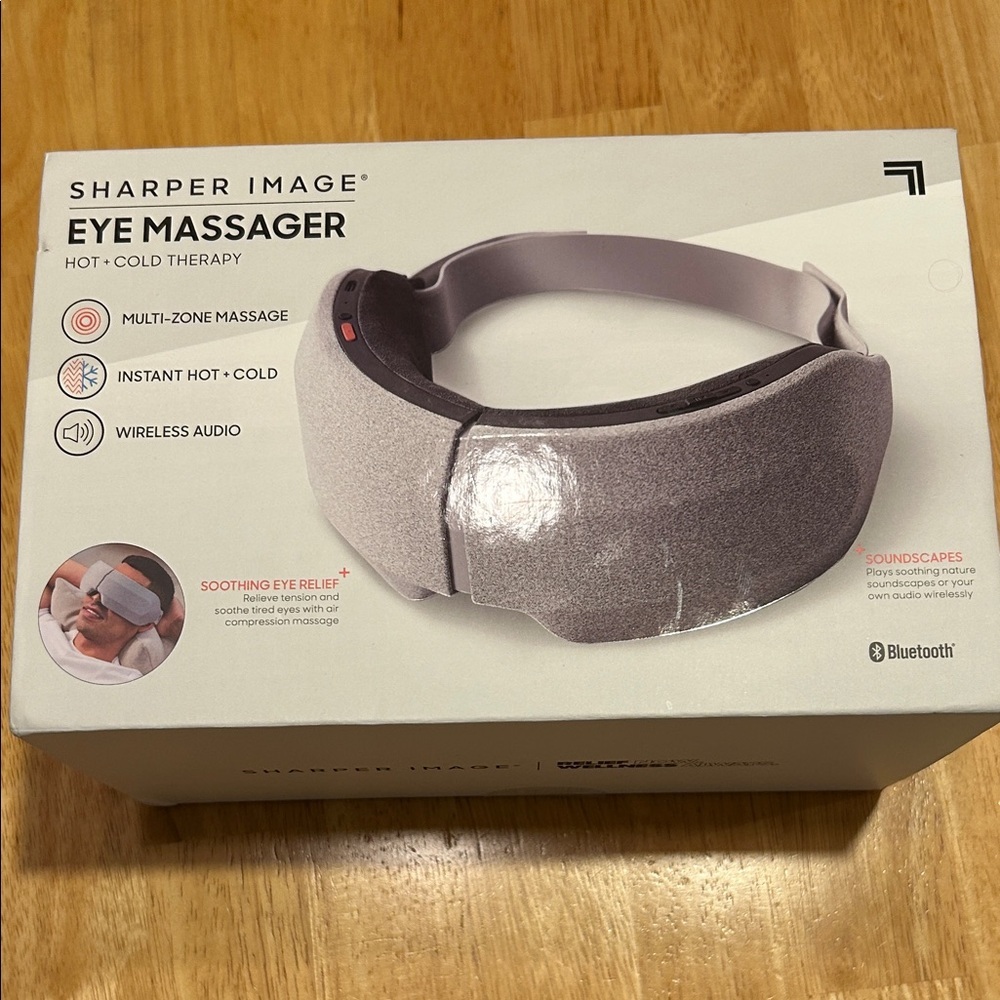 Sharper Image Gray Eye Massager with Bluetooth
